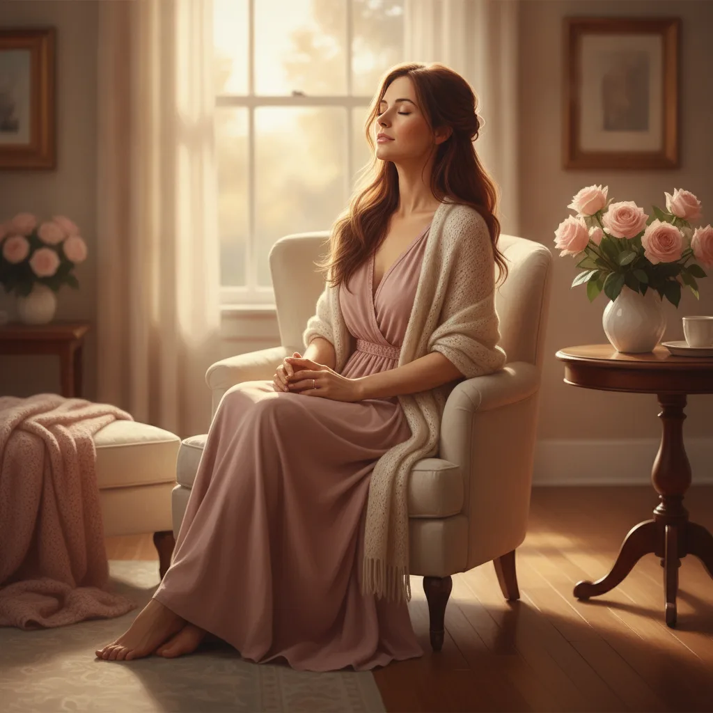 Woman in calm confident reflection